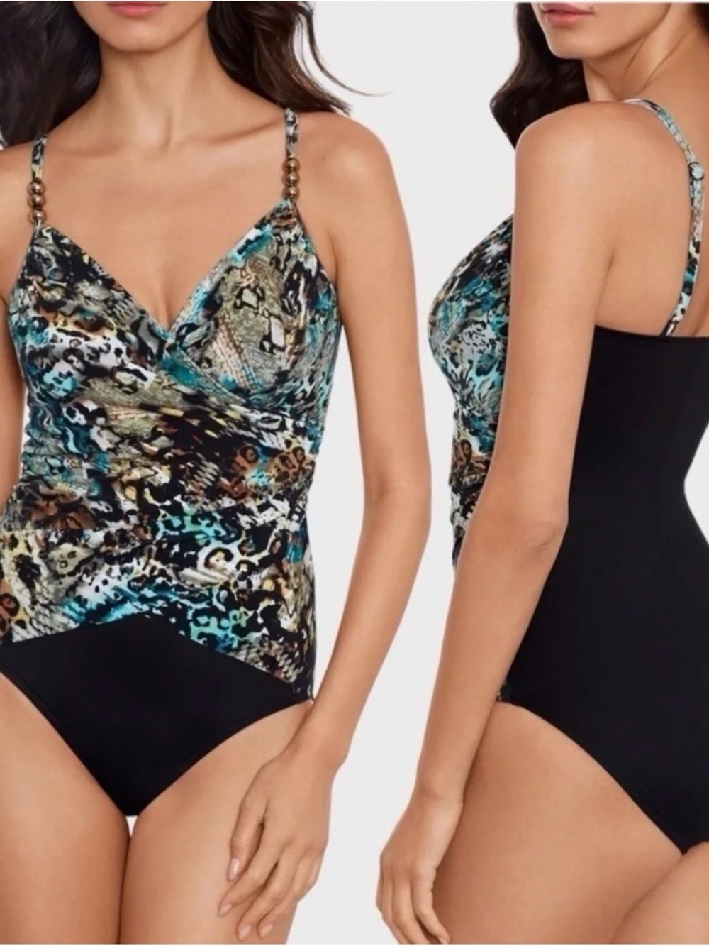 Magicsuit Teal, Black & Brown Animal-Print One-Piece Swimsuit